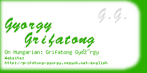 gyorgy grifatong business card